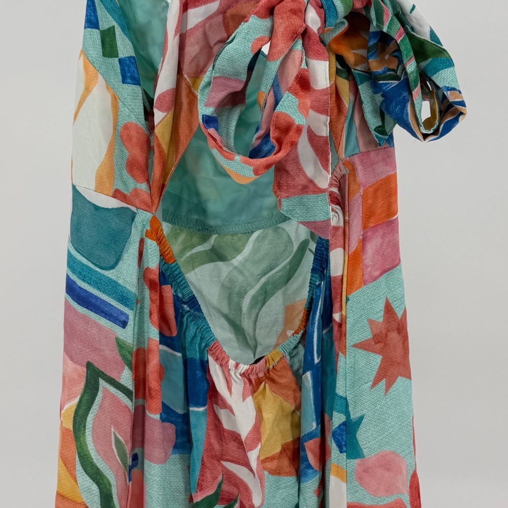Paper Heart Maxi Sleeveless Tie Back Floral Mystical Flowy Maxi Dress NWT - Picture 4 of 6